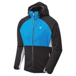 Dare2B Dare 2b Men's Endure Hooded Softshell Jacket Athletic Blue Black Windproof RRP £100