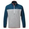 Craghoppers Men's Galway Half-Zip Cloud Grey/ Poseidon Blue Marl RRP £45