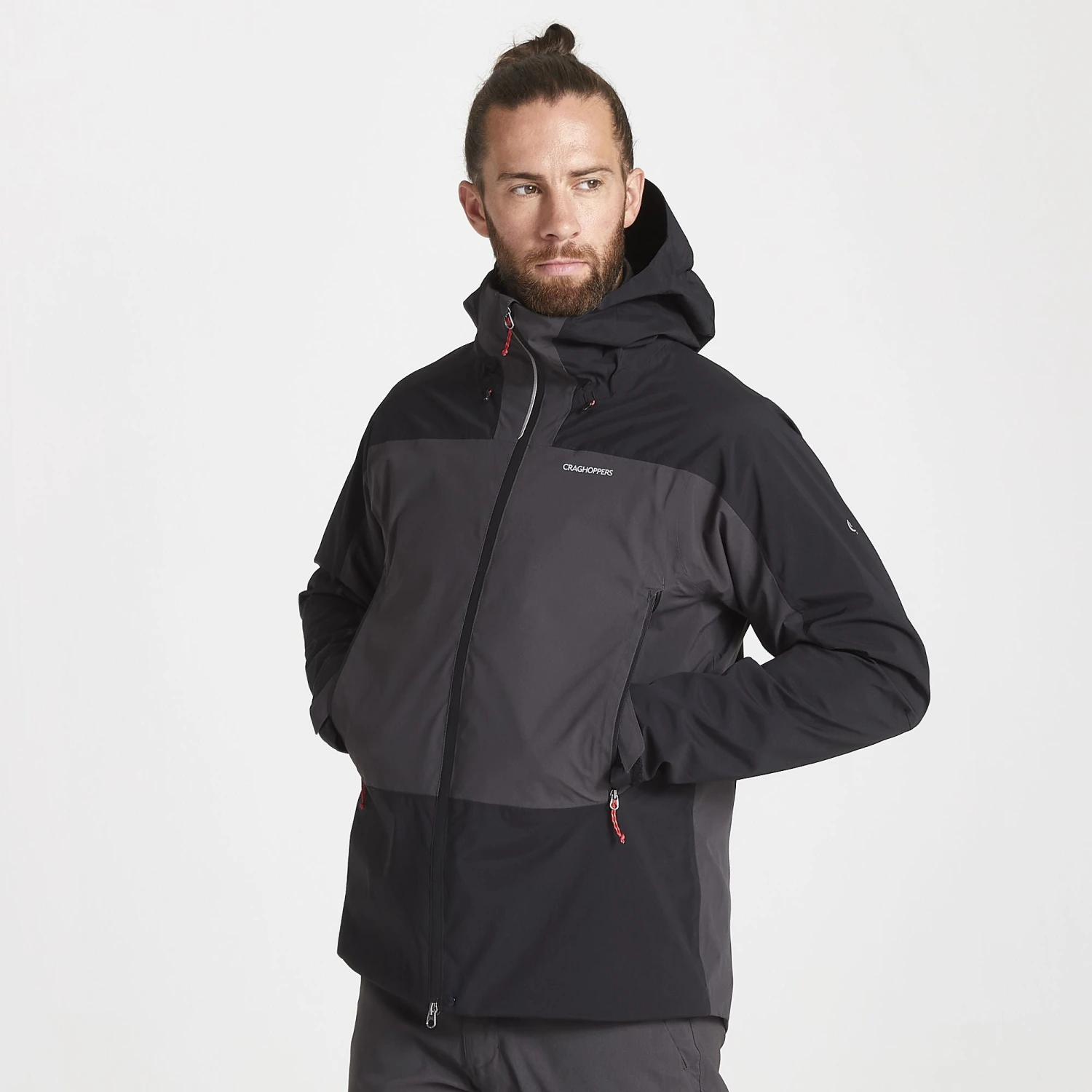 Craghoppers Men's Gryffin Waterproof Jacket Black/ Black Pepper CMW790 RRP £100 4 Craghoppers Men's Gryffin Waterproof Jacket Black/ Black Pepper CMW790 RRP £100 - Image 2