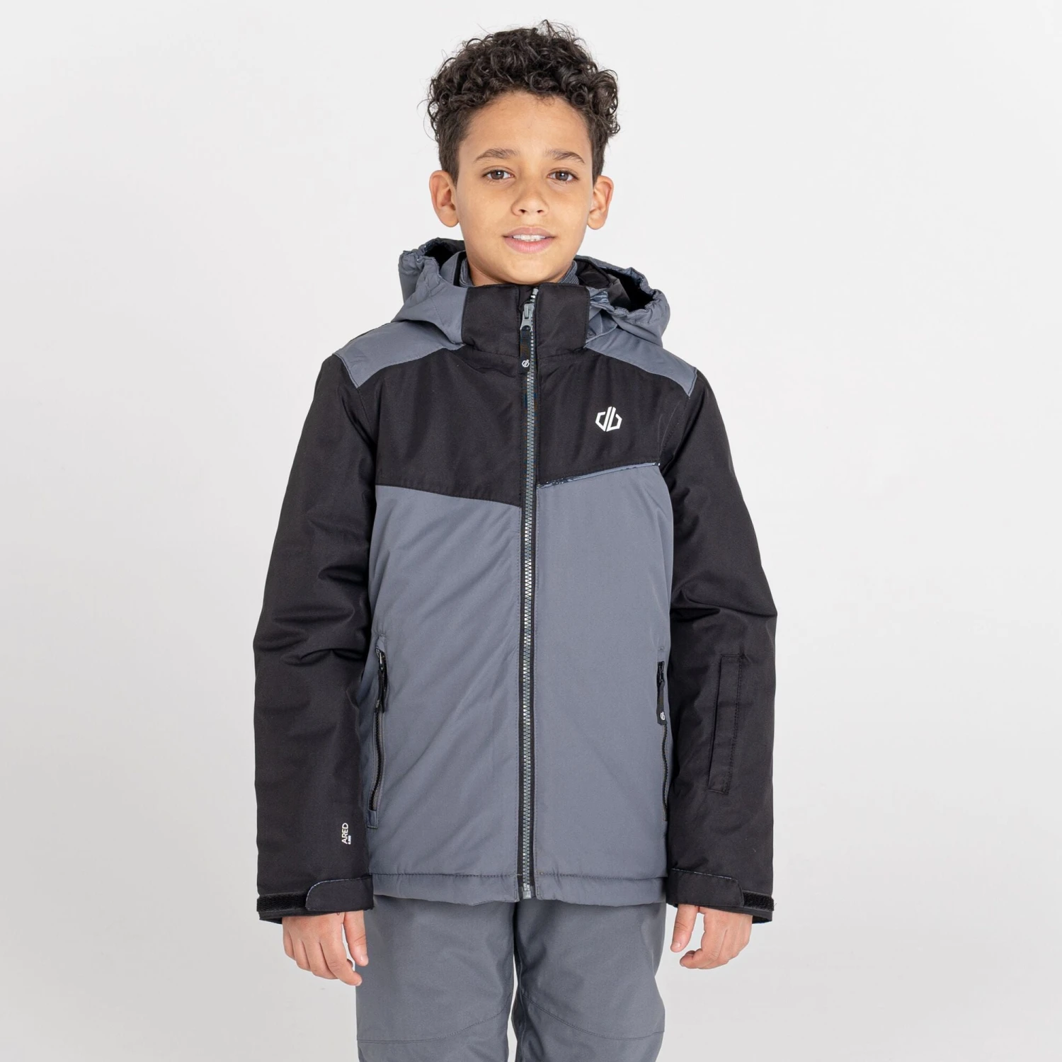 Dare2B Dare 2b Boy's Impose II Jacket Waterproof Ski Jacket Black/ Dark Storm Grey 4 Dare2B Dare 2b Boy's Impose II Jacket Waterproof Ski Jacket Black/ Dark Storm Grey - Image 2