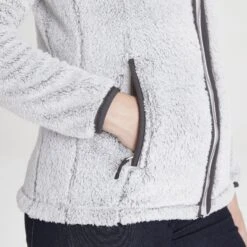 Craghoppers Women's Lochinver Cosy Fleece Jacket Grey CWA292 -Crag Clothing Shop lochinverjacketgreycloseup