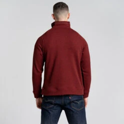 Craghoppers Men's Logan Half Zip Fleece | Mahogany Marl -Crag Clothing Shop loganmahback