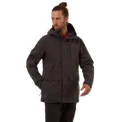 Craghoppers Men's Lorton Waterproof Breathable Jacket Black Pepper CMW780 RRP £115 -Crag Clothing Shop lortonblkpep