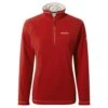 Craghoppers Women's Miska Half-Zip Fleece Pompeian Red CWA265 RRP £35 -Crag Clothing Shop miskapomred