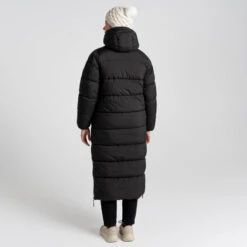 Craghoppers Women's Narlia Insulated Long Jacket | Black -Crag Clothing Shop narliablackback