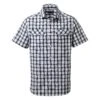 Craghoppers Men's Passos Short Sleeved Blue Navy Check Shirt RRP £50 -Crag Clothing Shop passosnavycheck