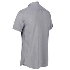 Regatta Men's Damari Coolweave Cotton Short Sleeve Shirt - Seal Grey 9 Regatta Men's Damari Coolweave Cotton Short Sleeve Shirt - Seal Grey -Crag Clothing Shop regatta mens damari shirt seal grey 2