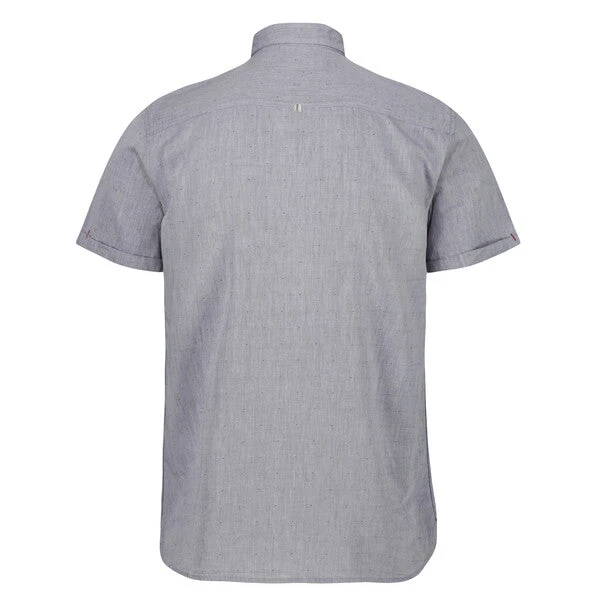 Regatta Men's Damari Coolweave Cotton Short Sleeve Shirt - Seal Grey 5 Regatta Men's Damari Coolweave Cotton Short Sleeve Shirt - Seal Grey - Image 3