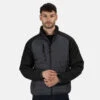 Regatta Men's Glacial Hybrid Jacket Seal Grey/Black TRA453 -Crag Clothing Shop regatta mens glacial hybrid jacket sealgrey model front