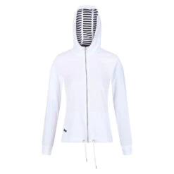 Regatta Women's Bayarma Full Zip Hoody White Towelling RWA532 -Crag Clothing Shop regatta womens bayarma hoody white towelling 2