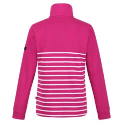 Regatta Women's Camiola II Half Button Jersey Fuchsia/White Stripe -Crag Clothing Shop regatta womens camiola ii fuchsia 2