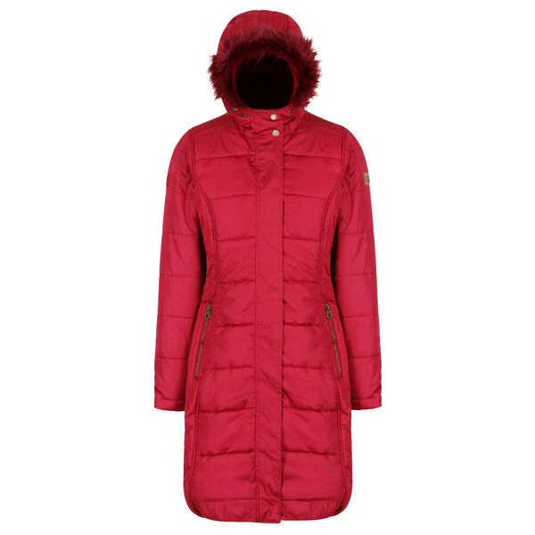 Regatta Women's Fermina II Long Baffle Jacket - Delhi Red 4 Regatta Women's Fermina II Long Baffle Jacket - Delhi Red - Image 2