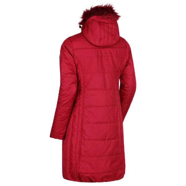 Regatta Women's Fermina II Long Baffle Jacket - Delhi Red 5 Regatta Women's Fermina II Long Baffle Jacket - Delhi Red - Image 3