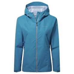 Craghoppers Women's Salina Waterproof Hooded Jacket Mediterranean Blue RRP £120