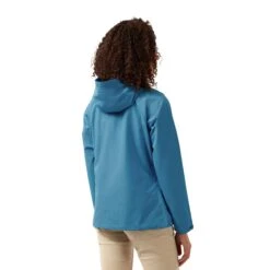 Craghoppers Women's Salina Waterproof Hooded Jacket Mediterranean Blue RRP £120 7 Craghoppers Women's Salina Waterproof Hooded Jacket Mediterranean Blue RRP £120 -Crag Clothing Shop salinamedbluemodelback