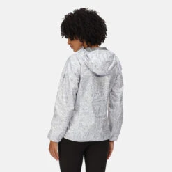 Regatta Women's Serenton Waterproof Jacket | White Foil Animal -Crag Clothing Shop serentonwhitefoilanimalmodelback