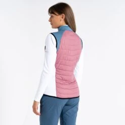 Dare2B Dare 2b Women's Surmount II Wool Vest Mesa Rose Powder Pink -Crag Clothing Shop surmountIIvestmodelback