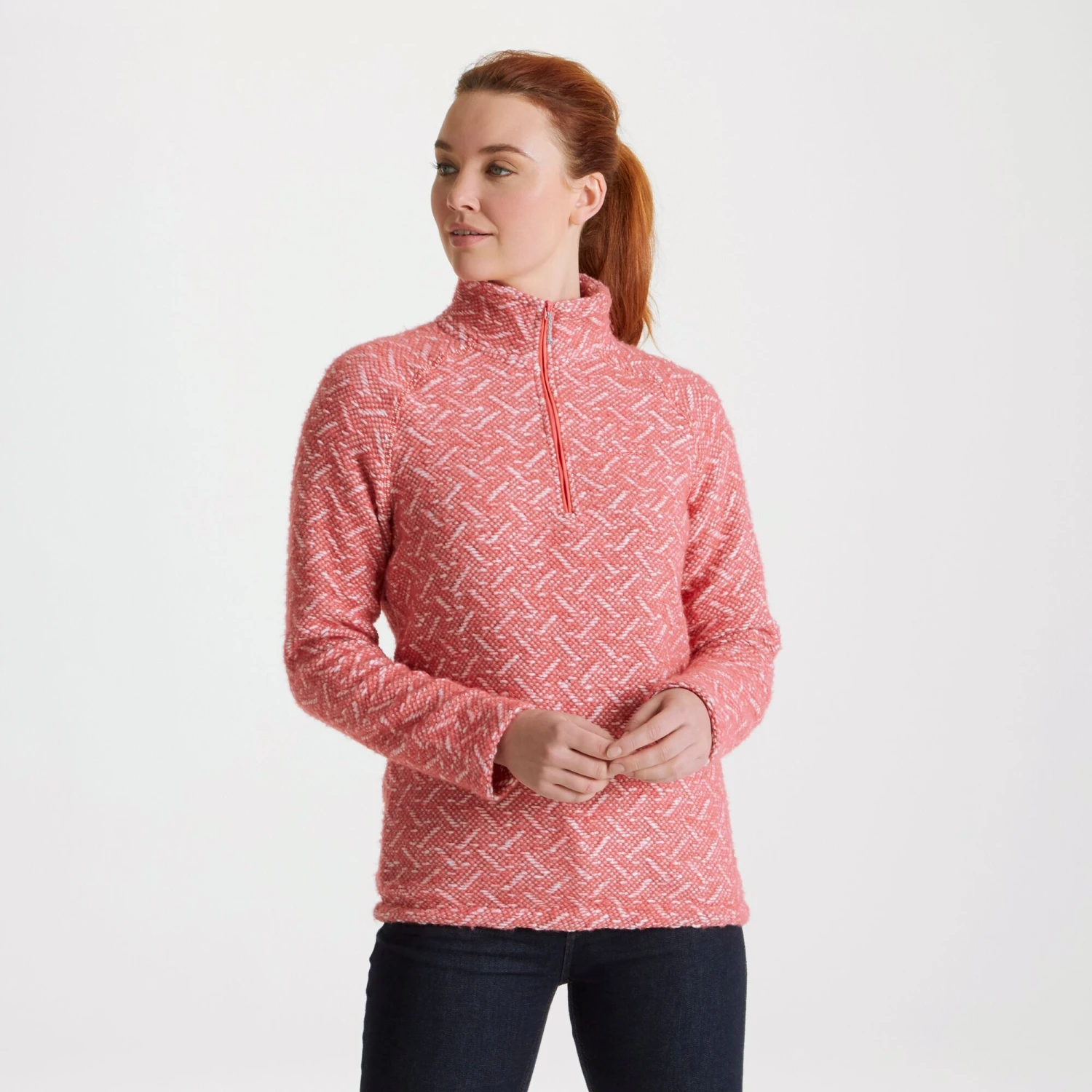 Craghoppers Women's Talladale Half-Zip Fleece Coral CWA294 RRP £65 4 Craghoppers Women's Talladale Half-Zip Fleece Coral CWA294 RRP £65 - Image 2