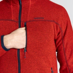 Craghoppers Men's Torney Fleece Jacket | Chilli Red -Crag Clothing Shop torneyjacketchilliredpocket
