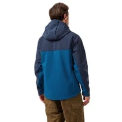 Craghoppers Men's Trent Weatherproof Hooded Softshell Jacket Navy/Blue RRP £80 -Crag Clothing Shop trentbluemodelback