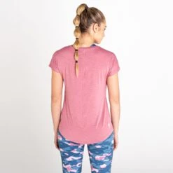 Dare2B Dare 2b Women's Vigilant T-Shirt Mesa Rose -Crag Clothing Shop vigilantteemesarosemodelback